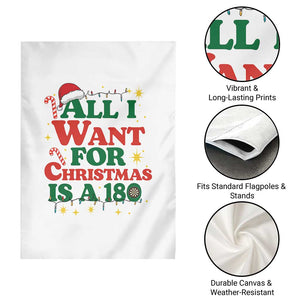 Funny Dart Player Garden Flag All I Want For Christmas Is A 180 TS12 Print Your Wear