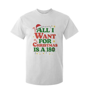 Funny Dart Player T Shirt For Kid All I Want For Christmas Is A 180 TS12 White Print Your Wear