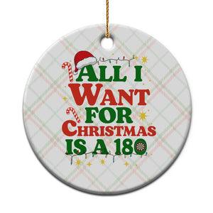 Funny Dart Player Ceramic Ornament All I Want For Christmas Is A 180 TS12 1pc Christmas Plaid Print Your Wear