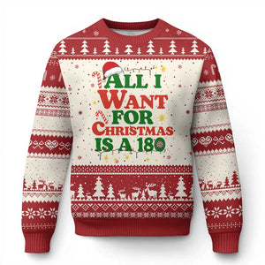 Funny Dart Player Ugly Christmas Sweater All I Want For Xmas Is A 180 TS12 Beige Red Print Your Wear