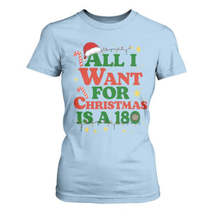 Funny Dart Player T Shirt For Women All I Want For Christmas Is A 180 TS12 Light Blue Print Your Wear