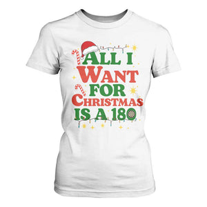 Funny Dart Player T Shirt For Women All I Want For Christmas Is A 180 TS12 White Print Your Wear