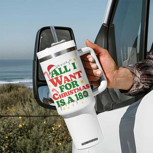 Funny Dart Player Tumbler With Handle All I Want For Christmas Is A 180 TS12 Print Your Wear