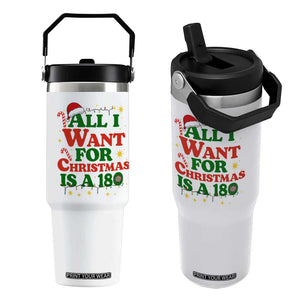 Funny Dart Player Flip Straw Tumbler All I Want For Christmas Is A 180 TS12 One Size: 30 oz White Print Your Wear