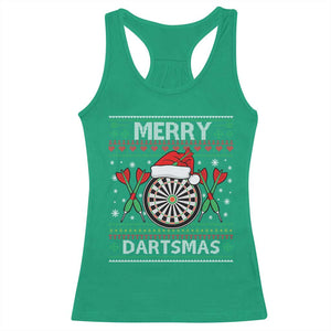 Christmas Dart Player Gift Racerback Tank Top Merry Dartsmas TS12 Irish Green Print Your Wear