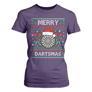 Christmas Dart Player Gift T Shirt For Women Merry Dartsmas TS12 Purple Print Your Wear