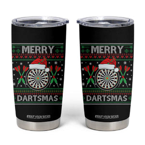 Christmas Dart Player Gift Tumbler Cup Merry Dartsmas TS12 Black Print Your Wear