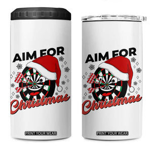 Funny Dart Player Aim For Christmas 4 in 1 Can Cooler Tumbler Gift For Dartist TS12 One Size: 16 oz White Print Your Wear