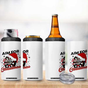 Funny Dart Player Aim For Christmas 4 in 1 Can Cooler Tumbler Gift For Dartist TS12 Print Your Wear