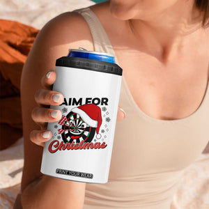 Funny Dart Player Aim For Christmas 4 in 1 Can Cooler Tumbler Gift For Dartist TS12 Print Your Wear