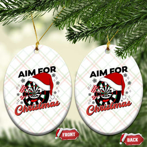 Funny Dart Player Aim For Christmas Ceramic Ornament Gift For Dartist TS12 Print Your Wear