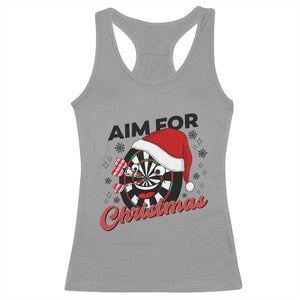 Funny Dart Player Aim For Christmas Racerback Tank Top Gift For Dartist TS12 Sport Gray Print Your Wear