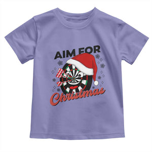 Funny Dart Player Aim For Christmas Toddler T Shirt Gift For Dartist TS12 Violet Print Your Wear