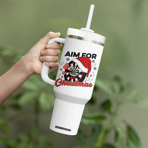 Funny Dart Player Aim For Christmas Tumbler With Handle Gift For Dartist TS12 Print Your Wear