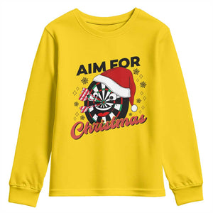 Funny Dart Player Aim For Christmas Youth Sweatshirt Gift For Dartist TS12 Daisy Print Your Wear
