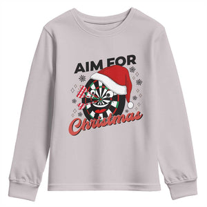 Funny Dart Player Aim For Christmas Youth Sweatshirt Gift For Dartist TS12 Ice Gray Print Your Wear