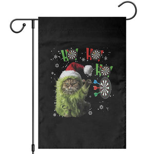 Funny Cat Throwing Dart Ho Ho Ho Garden Flag Christmas Gift For Dart Player TS12 Black Print Your Wear