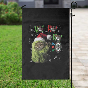 Funny Cat Throwing Dart Ho Ho Ho Garden Flag Christmas Gift For Dart Player TS12 Print Your Wear