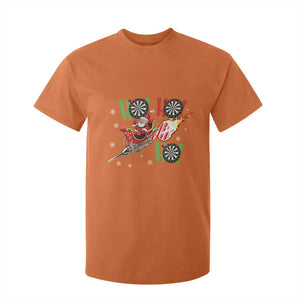 Christmas Dart Game T Shirt For Kid Funny Ho Ho Ho Dart Player Holiday Gift TS12 Orange Print Your Wear