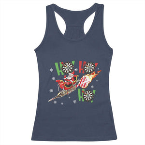 Christmas Dart Game Racerback Tank Top Funny Ho Ho Ho Dart Player Holiday Gift TS12 Navy Print Your Wear