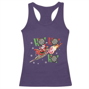 Christmas Dart Game Racerback Tank Top Funny Ho Ho Ho Dart Player Holiday Gift TS12 Purple Print Your Wear