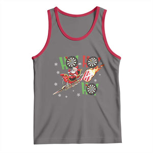 Christmas Dart Game Tank Top Funny Ho Ho Ho Dart Player Holiday Gift TS12 Deep Heather Red Print Your Wear
