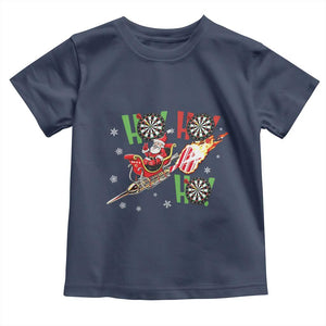 Christmas Dart Game Toddler T Shirt Funny Ho Ho Ho Dart Player Holiday Gift TS12 Navy Print Your Wear