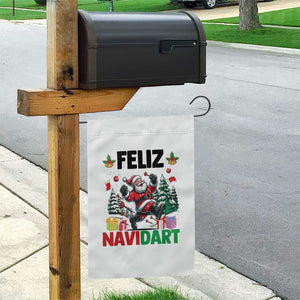 Dartist Feliz Navidart Garden Flag Funny Santa Running From Darts Christmas Gift TS12 Print Your Wear