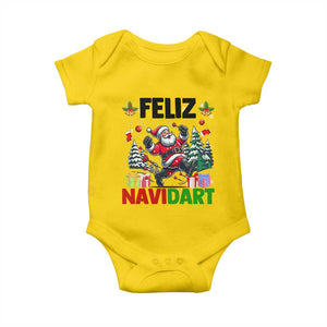 Dartist Feliz Navidart Baby Onesie Funny Santa Running From Darts Christmas Gift TS12 Daisy Print Your Wear