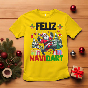 Dartist Feliz Navidart T Shirt Funny Santa Running From Darts Christmas Gift TS12 Daisy Print Your Wear