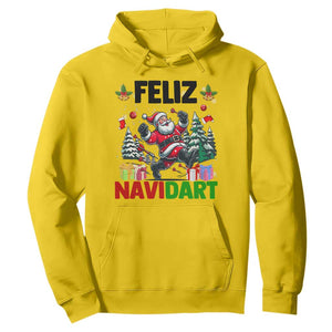 Dartist Feliz Navidart Hoodie Funny Santa Running From Darts Christmas Gift TS12 Daisy Print Your Wear