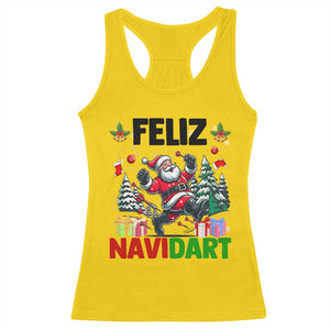 Dartist Feliz Navidart Racerback Tank Top Funny Santa Running From Darts Christmas Gift TS12 Daisy Print Your Wear