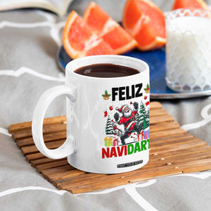 Dartist Feliz Navidart Coffee Mug Funny Santa Running From Darts Christmas Gift TS12 Print Your Wear