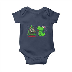 Christmas Dinosaur Dart Player Baby Onesie Funny Dino Lover TS12 Navy Print Your Wear
