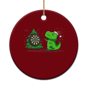 Christmas Dinosaur Dart Player Ceramic Ornament Funny Dino Lover TS12 1pc Red Print Your Wear