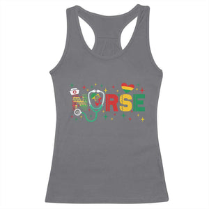 Proud Black Nurse Racerback Tank Top Black History Month Gift TS12 Charcoal Print Your Wear