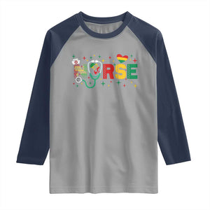 Proud Black Nurse Raglan Shirt Black History Month Gift TS12 Sport Gray Navy Print Your Wear