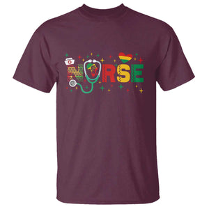 Proud Black Nurse T Shirt Black History Month Gift TS12 Maroon Print Your Wear