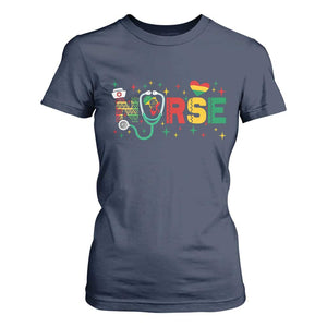 Proud Black Nurse T Shirt For Women Black History Month Gift TS12 Navy Print Your Wear
