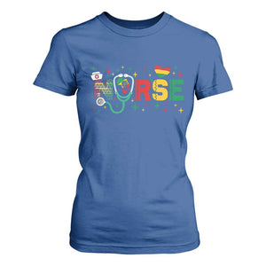 Proud Black Nurse T Shirt For Women Black History Month Gift TS12 Royal Blue Print Your Wear