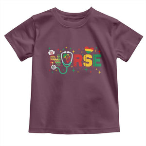 Proud Black Nurse Toddler T Shirt Black History Month Gift TS12 Maroon Print Your Wear