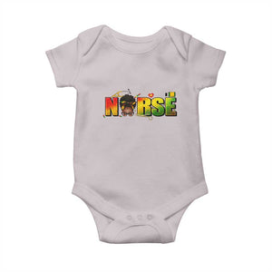 Proud Black Nurse Baby Onesie Black History Month Healthcare Gift TS12 Ice Gray Print Your Wear