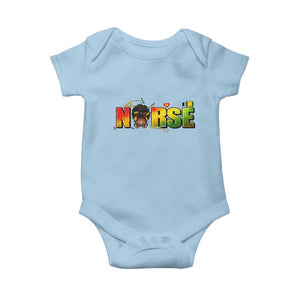 Proud Black Nurse Baby Onesie Black History Month Healthcare Gift TS12 Light Blue Print Your Wear