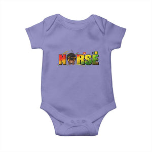Proud Black Nurse Baby Onesie Black History Month Healthcare Gift TS12 Violet Print Your Wear