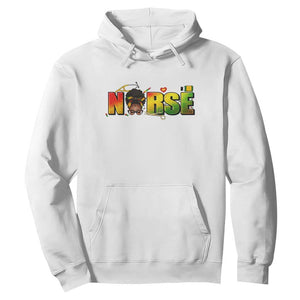 Proud Black Nurse Hoodie Black History Month Healthcare Gift TS12 White Print Your Wear