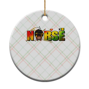 Proud Black Nurse Ceramic Ornament Black History Month Healthcare Gift TS12 1pc Christmas Plaid Print Your Wear