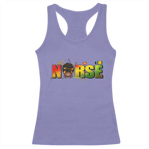 Proud Black Nurse Racerback Tank Top Black History Month Healthcare Gift TS12 Violet Print Your Wear