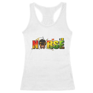 Proud Black Nurse Racerback Tank Top Black History Month Healthcare Gift TS12 White Print Your Wear