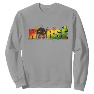 Proud Black Nurse Sweatshirt Black History Month Healthcare Gift TS12 Sport Gray Print Your Wear