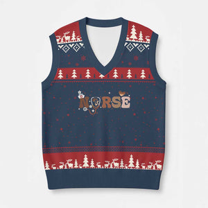 Strong Black Nurse V-Neck Knit Sweater Vest African American Healthcare Hero Gift TS12 Navy Red Print Your Wear